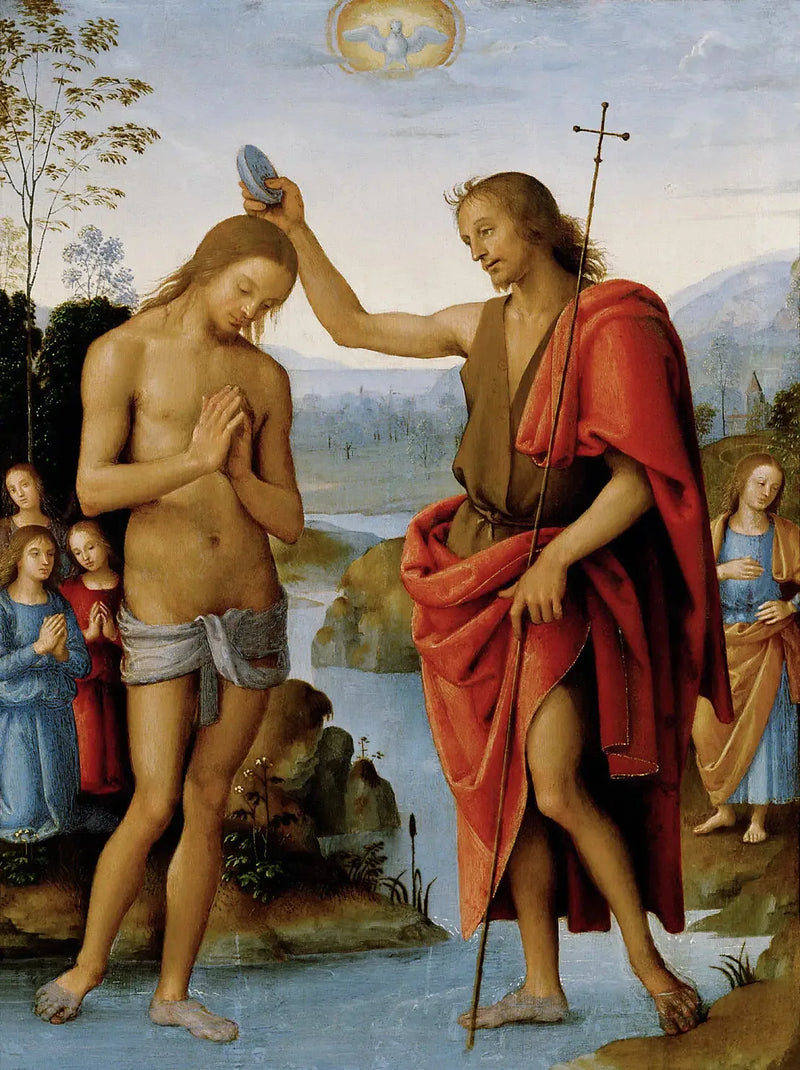 El Bautismo de Cristo - Pietro Perugino