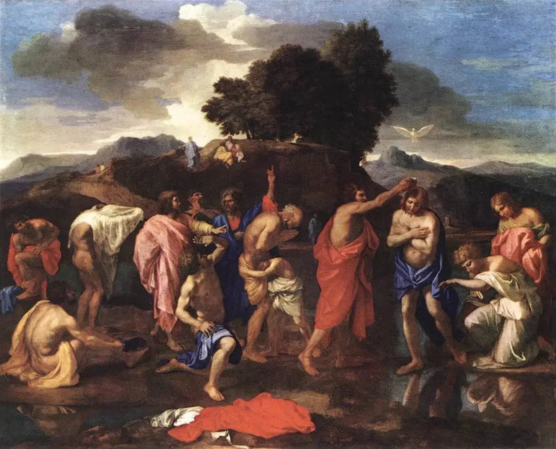 El Bautismo - Nicolas Poussin