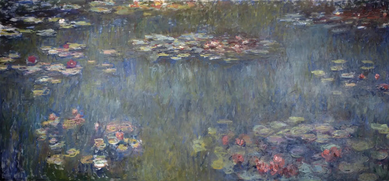 El Estanque de los Nenúfares, reflejos verdes - Claude Monet