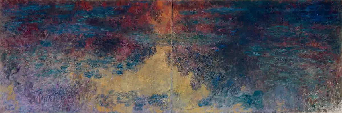 Reproduction du tableau « Le Bassin aux nymphéas, le soir - Claude Monet » par Alpha Reproduction en peinture à l’huile