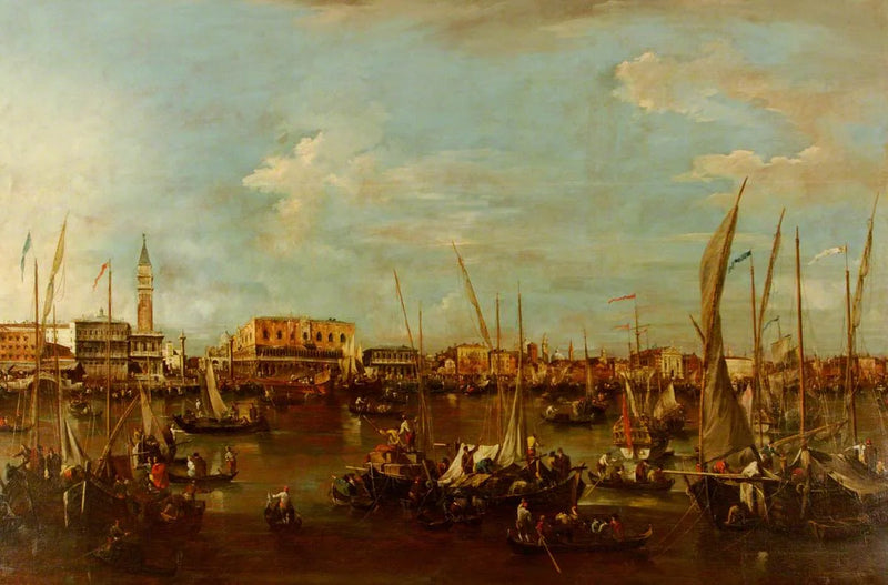 La bahía de San Marcos con el Molo y el Palacio Ducal, Venecia - Francesco Guardi