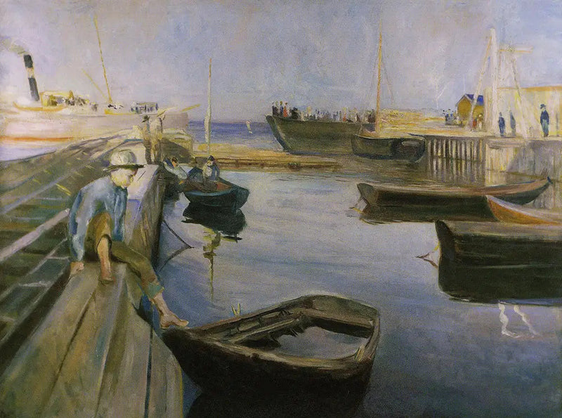 El barco de vapor llega - Edvard Munch