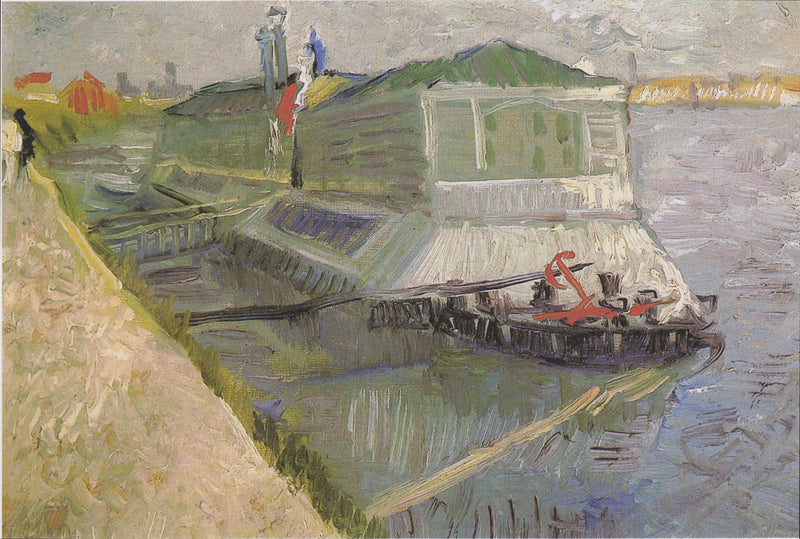 El barco-lavandería en el Sena en Asnières - Vincent van Gogh