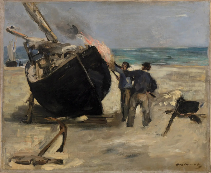 El barco de alquitrán - Édouard Manet
