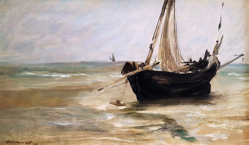 El barco negro en Berck - Édouard Manet