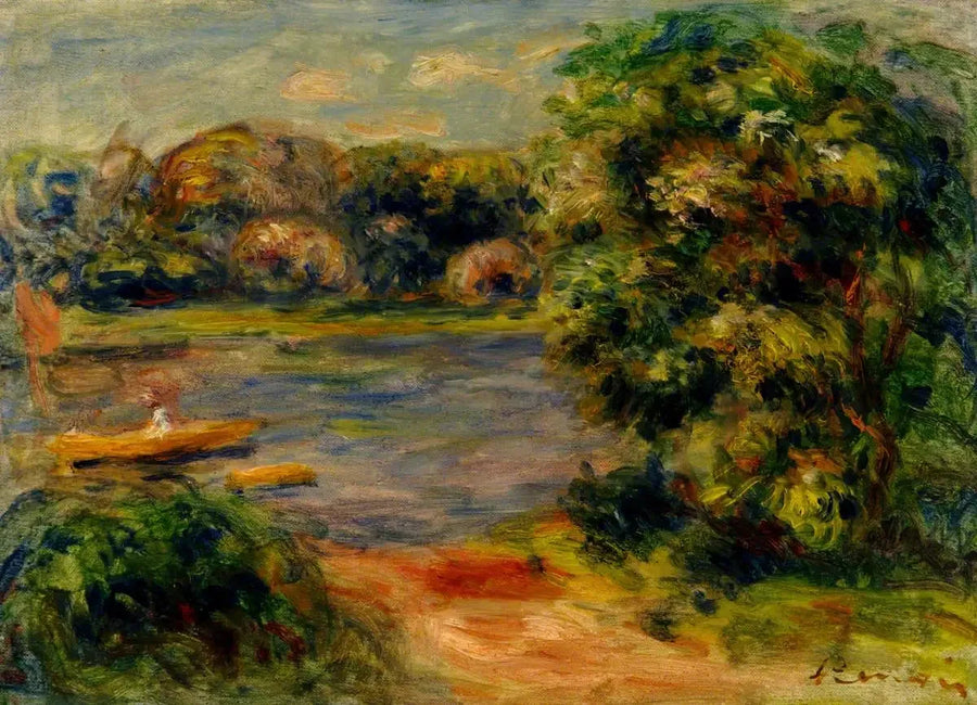 El barco en el lago - Pierre-Auguste Renoir