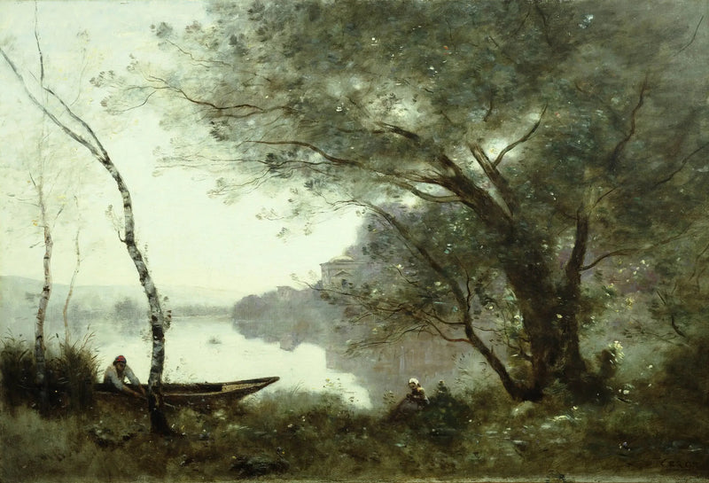 El barquero de Mortefontaine - Jean-Baptiste Camille Corot