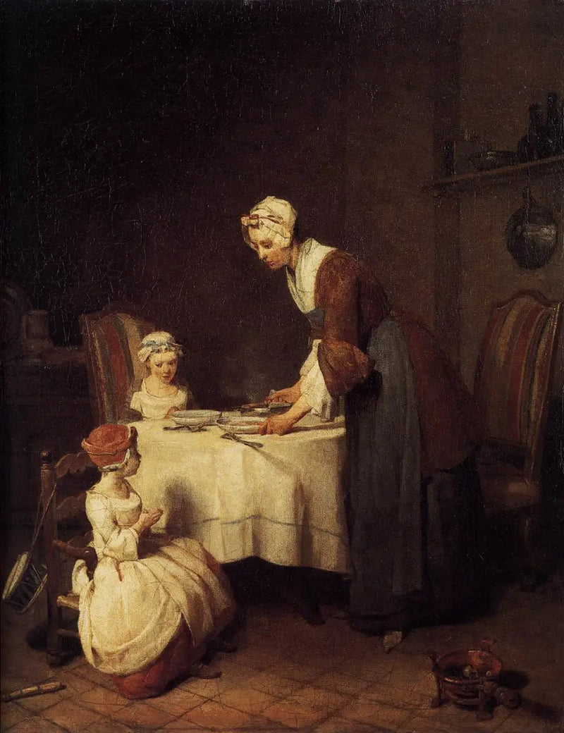 La Bendición - Jean Simeón Chardin