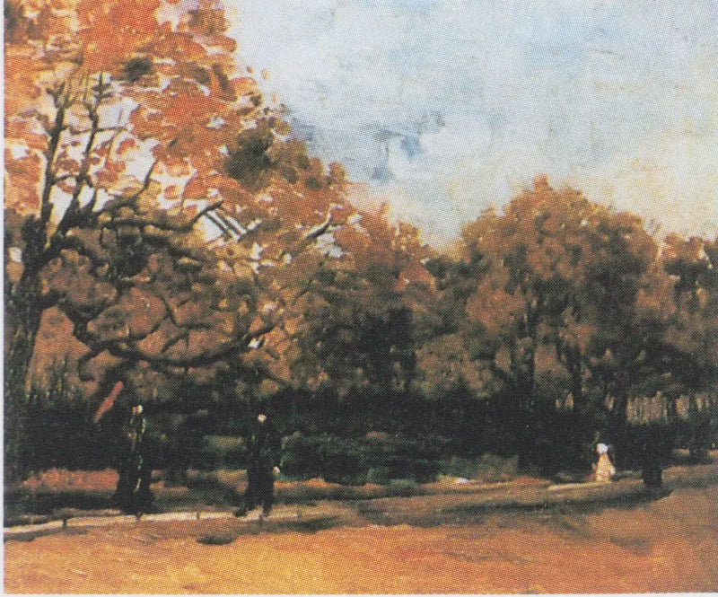 El Bosque de Boulogne con transeúntes - Vincent van Gogh