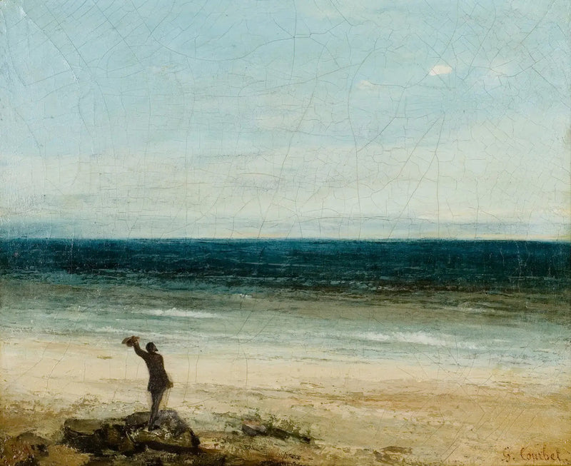 La orilla del mar en Palavas - Gustave Courbet