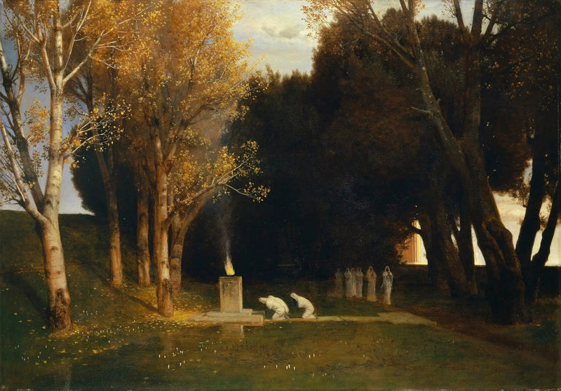 El bosque sagrado - Arnold Böcklin