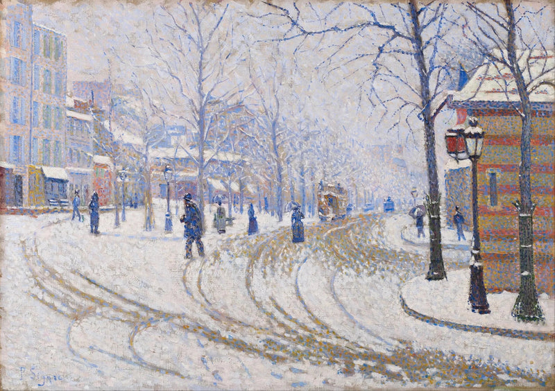 El bulevar de Clichy, la nieve - Paul Signac