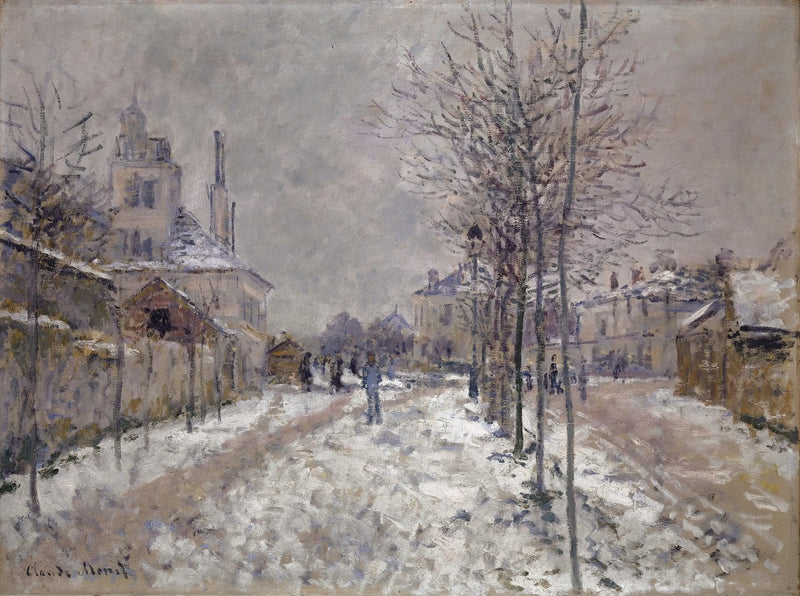 El Bulevar de Pontoise en Argenteuil, nieve - Claude Monet