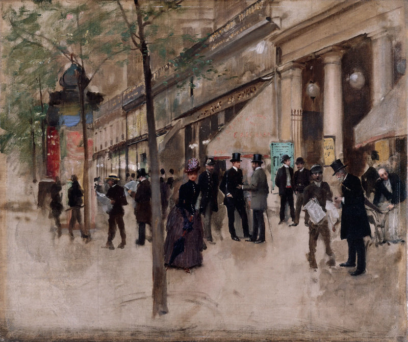 El bulevar Montmartre, frente al teatro de las Variétés, por la tarde - Jean Béroud