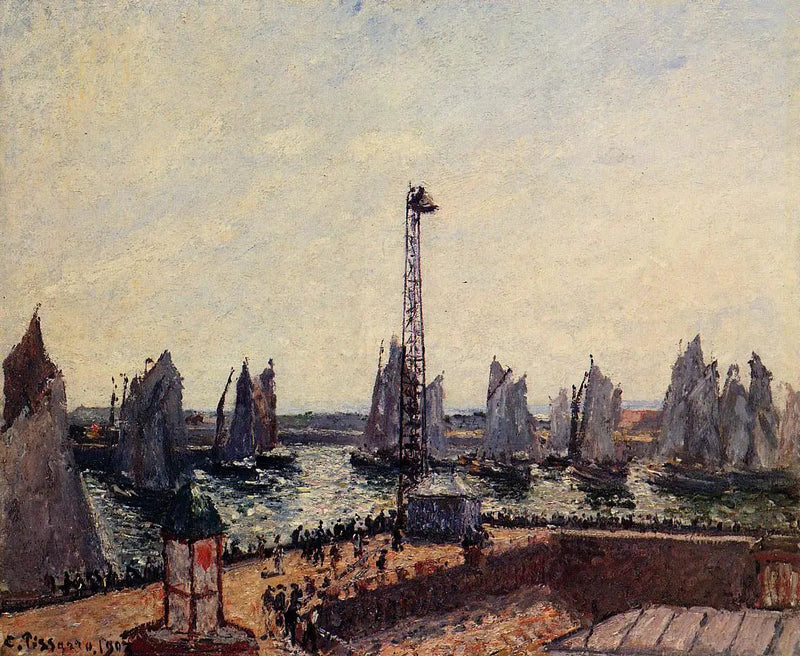 La escollera Est, regreso de la regata, Le Havre - Camille Pissarro