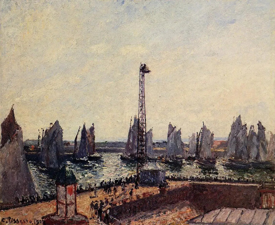 La escollera Est, regreso de la regata, Le Havre - Camille Pissarro
