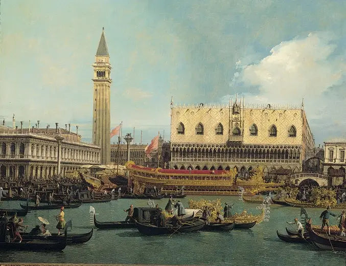 El Bucentaure en el Molo el día de la Ascensión - Canaletto