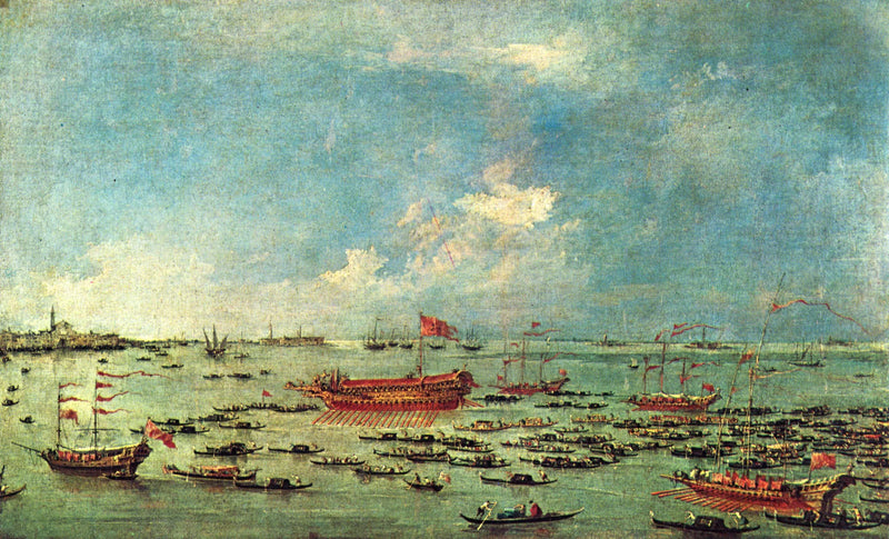 El Bucentaure cerca de San Nicolò di Lido - Francesco Guardi