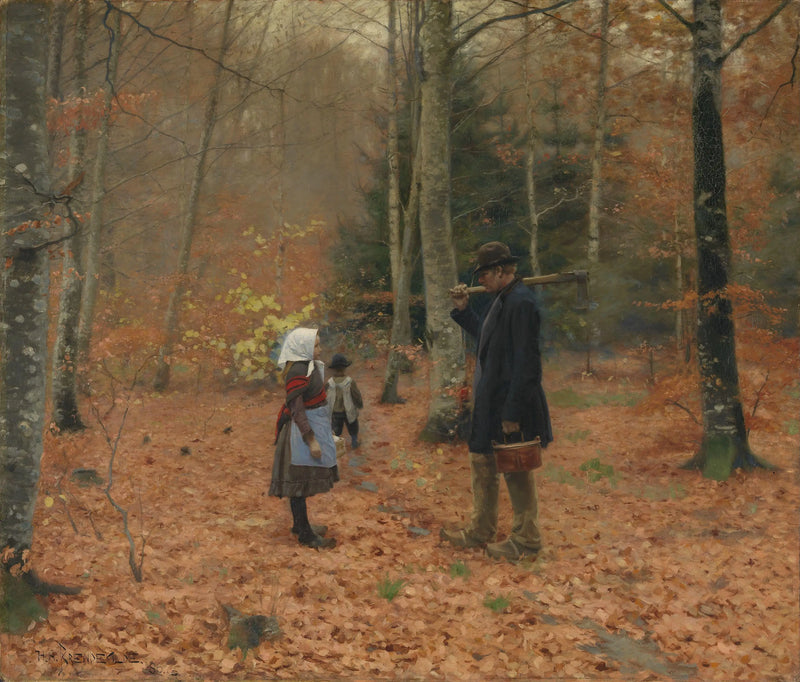 El leñador y sus hijos - H. A. Brendekilde