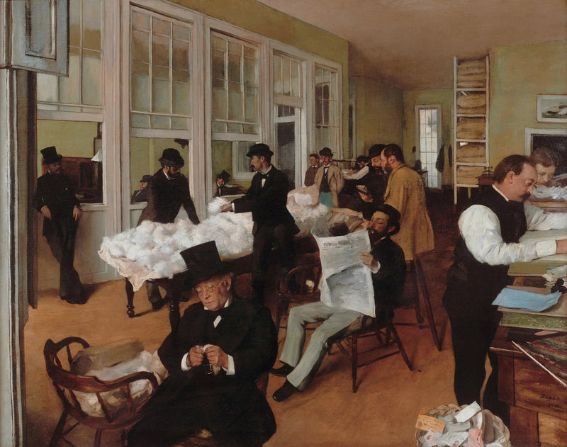 El Buró de algodón en Nueva Orleans - Edgar Degas
