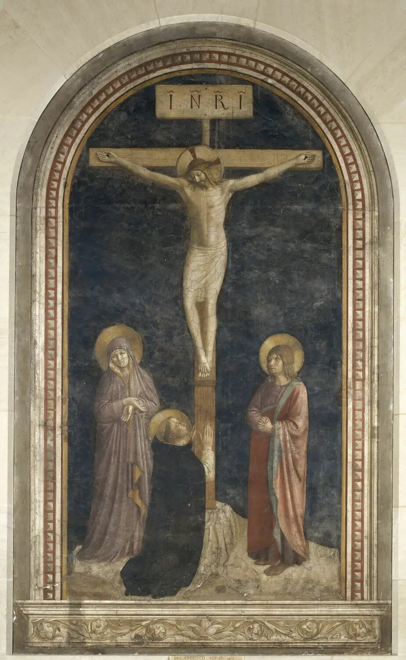 El Calvario con san Domingo en oración - Fra Angelico