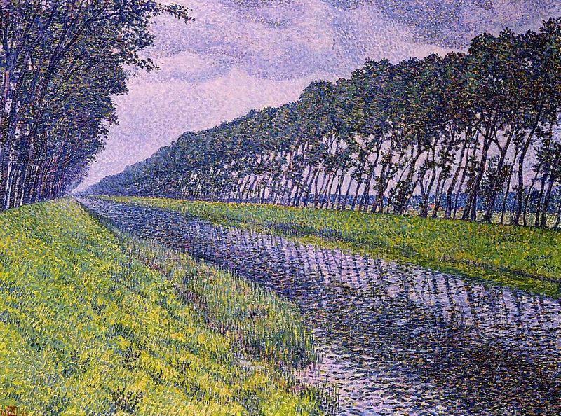 El canal en Flandes en tiempo triste - Theo van Rysselberghe