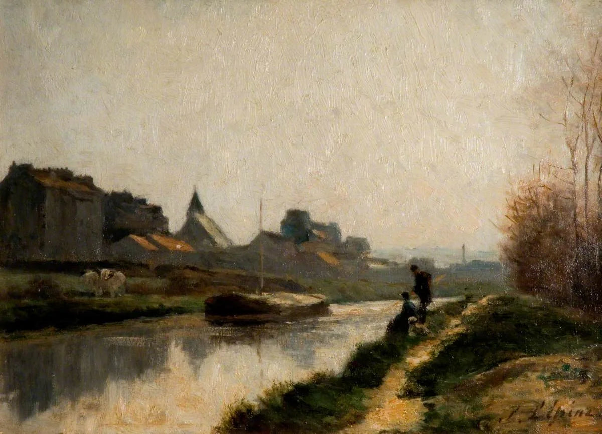 Le canal - Stanislas Lépine image 1 tableau peint à l’huile sur toile