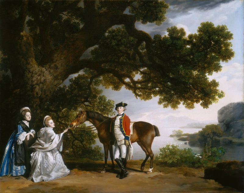 El capitán Samuel Sharpe Pocklington con su esposa, Pleasance, y quizás su hermana, Frances - George Stubbs