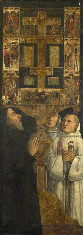 El cardenal Bessarion con el relicario Bessarion - Gentile Bellini