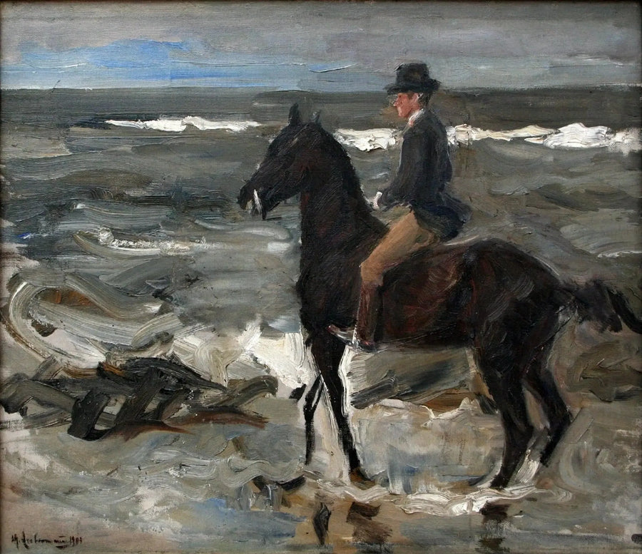 El caballero en la playa - Max Liebermann