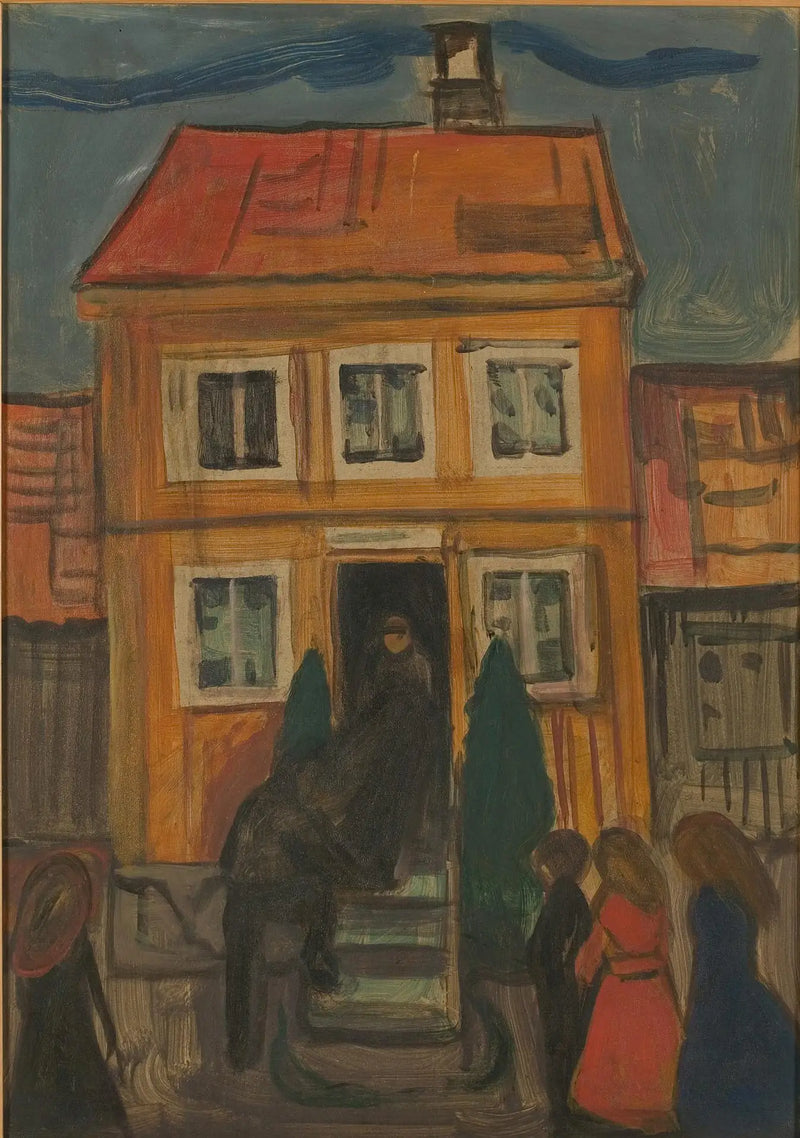 El ataúd es llevado - Edvard Munch