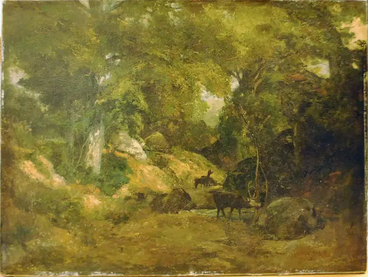 El ciervo en el bosque - Gustave Courbet