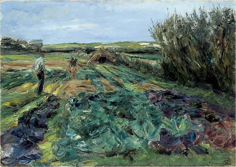 El campo de coles (campo de coles en Noordwijk) - Max Liebermann