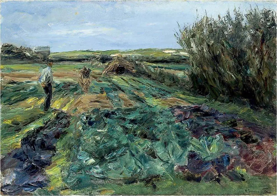 El campo de coles (campo de coles en Noordwijk) - Max Liebermann