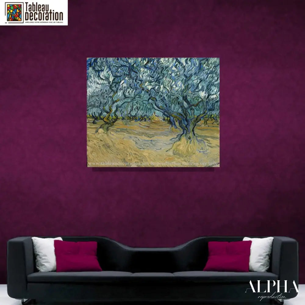 Le Champ d'oliviers - Van Gogh - Reproductions de tableaux et peintures haut de gamme