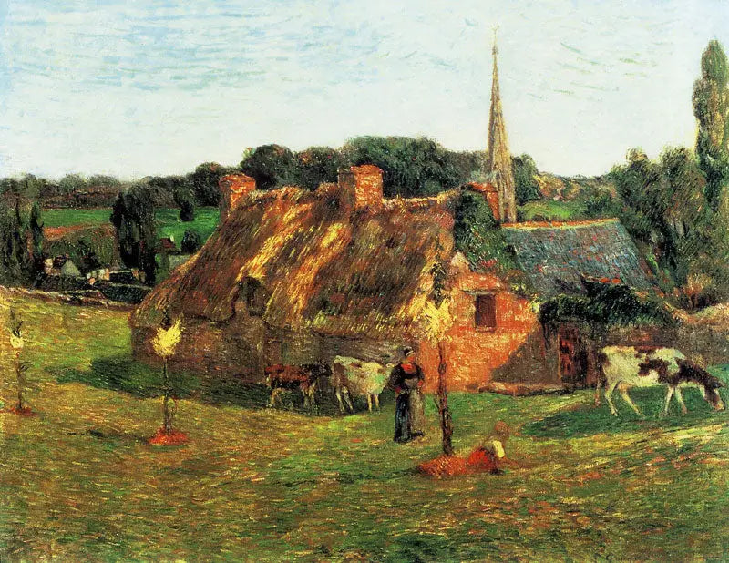 El Campo de Lolichon y la iglesia de Pont-Aven - Paul Gauguin
