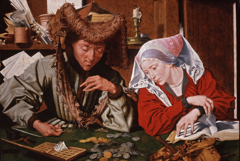 El cambista de dinero y su esposa - Marinus van Reymerswale