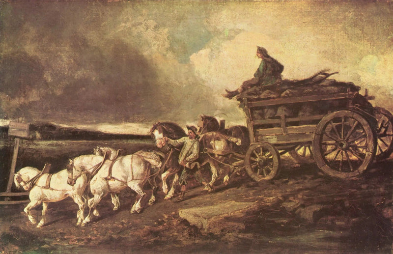 El carro de carbón - Théodore Géricault