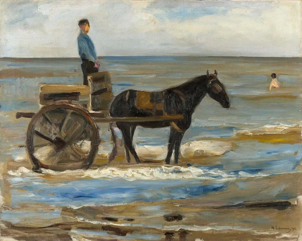Le chariot du sauveteur - Max Liebermann image 1 reproduction réalisée par Alpha Reproduction