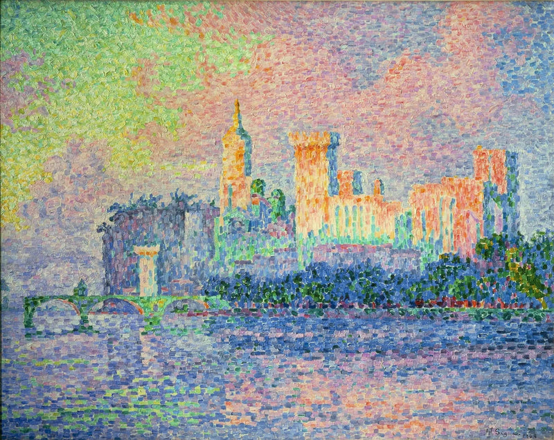 El Castillo de los Papas en Aviñón - Paul Signac
