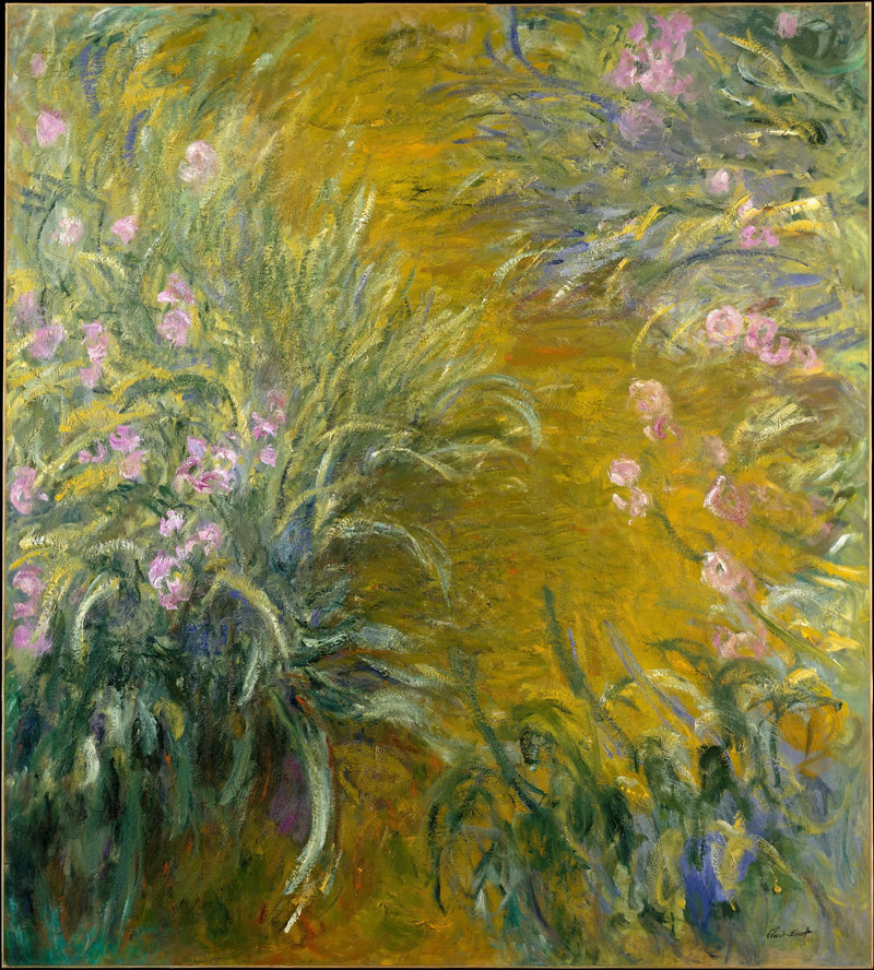 El camino a través de los lirios - Claude Monet