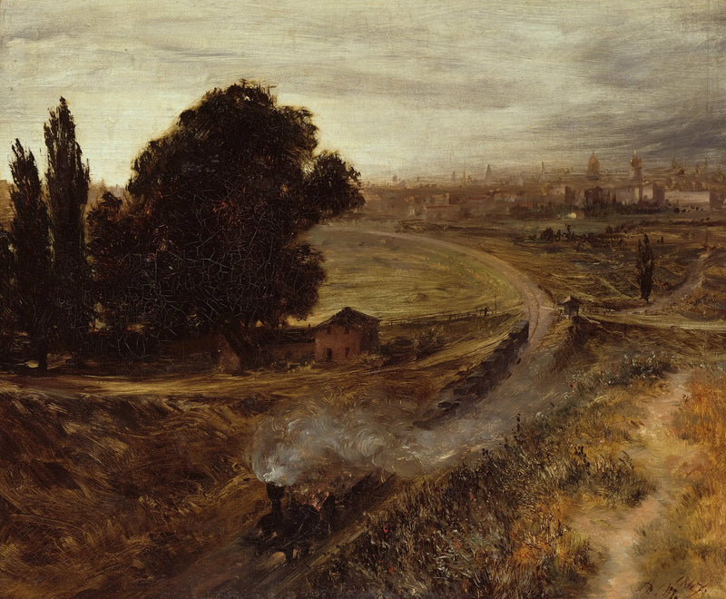 El camino de fer Berlín-Potsdam - Adolph von Menzel