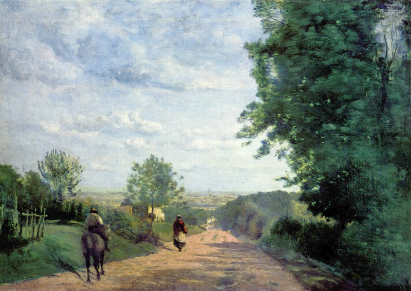 El camino de Sèvres. Vista de París - Jean-Baptiste Camille Corot