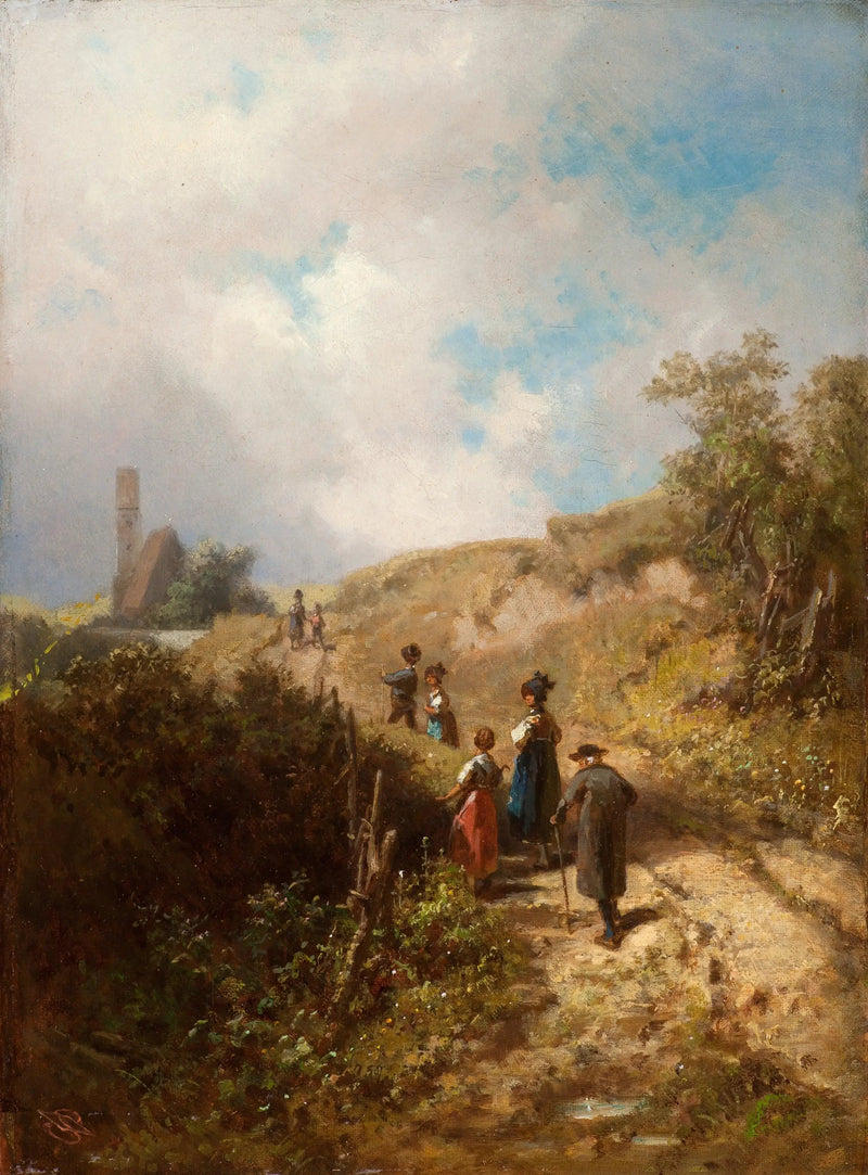 El camino hacia la iglesia - Carl Spitzweg