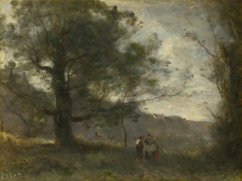 El roble en el valle - Jean-Baptiste Camille Corot