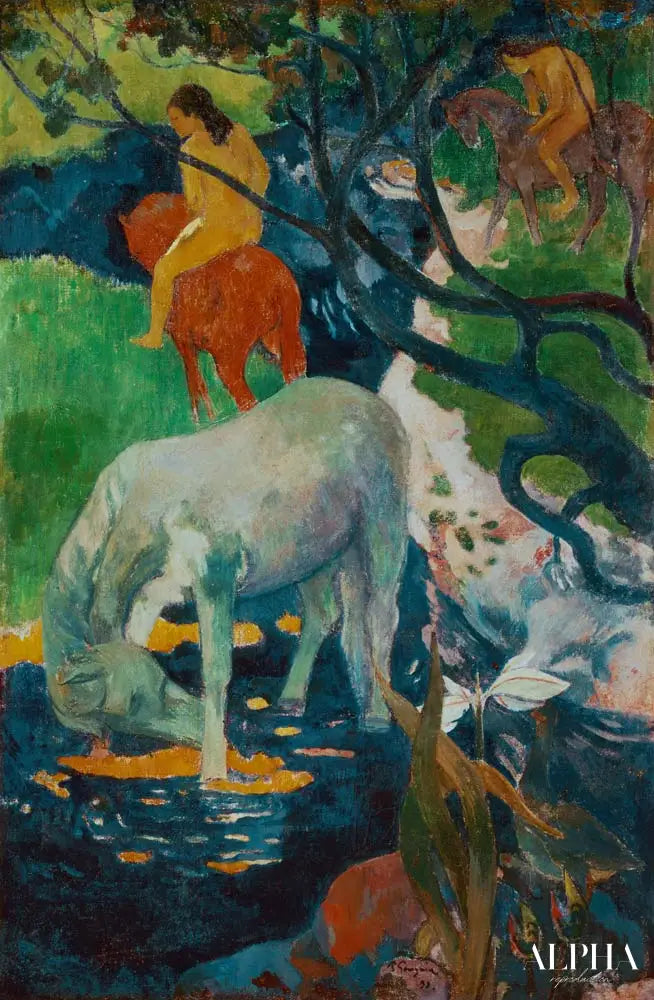 Le cheval blanc 1893 - Paul Gauguin - Reproductions de tableaux et peintures haut de gamme