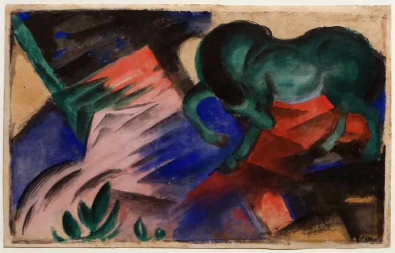 El caballo verde - Franz Marc