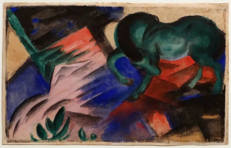 El caballo verde - Franz Marc