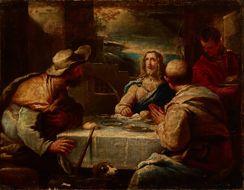 El Cristo en Emaús - Luca Giordano