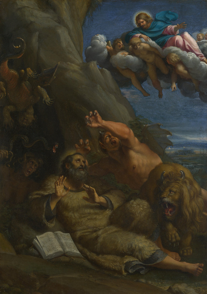 El Cristo apareciendo a san Antonio abad - Annibale Carracci